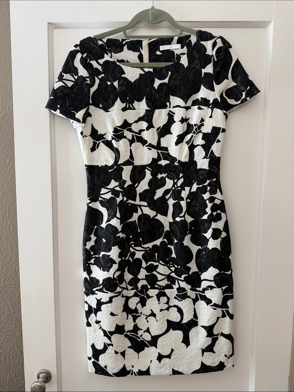 Hugo Boss Black & White Floral Sheath Dress